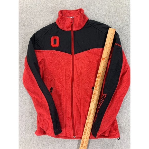 Ohio State Buckeyes Columbia Fleece Campus Jacket (Women's Small) Red - Picture 5 of 13